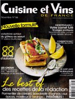 Couverture cuisine et vins de France oct-nov 2015 
