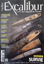 Excalibur le n°1 des magazines de couteaux, Jean Dubost couteau Christian Etchebest fabrication française sept 2017