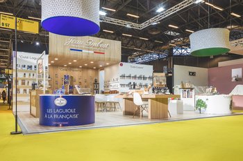 Stand Jean Dubost salon Maison&Objet septembre 2018, avec présentations des collections ecoresponsable par Nature et Les Laguiole à la française