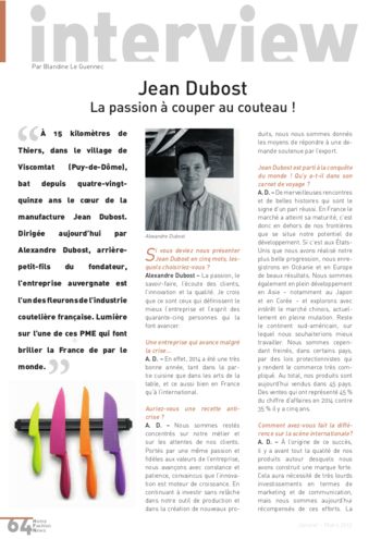 Jean Dubost : coutellerie française d'excellence depuis 4 générations