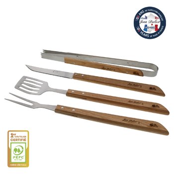 Coffret set barbecue 4 pièces chêne PEFC Pradel Jean Dubost