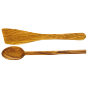 Spatule galbée et mouvette bois d'olivier Pradel Jean Dubost