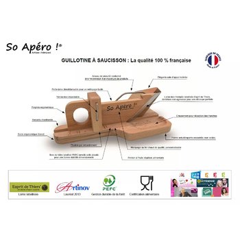 Anatomie de la véritable Guillotine à Saucisson, fabriquée en France
