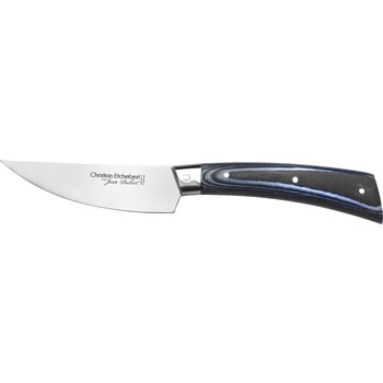 COUTEAU de table Jean Dubost pour Christian ETCHEBEST manche micarta façon bois foncé