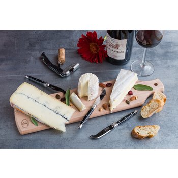 Laguiole Jean Dubost couteau sommelier Millesime et planchette dégustation fromage