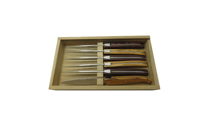 Coffret 6 couteaux - inox poli