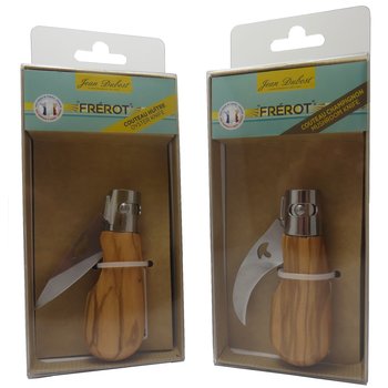Couteaux francais Jean Dubost : couteaux de poche huître et champignon modèle Frerot en boîte kraft cadeau
