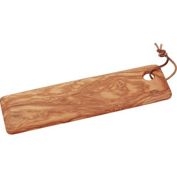 Planche de dégustation OSLO Jean Dubost en bois d'olivier véritable et lacet cuir
