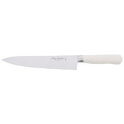Couteau français lame chef 20 cm, manche POM blanc par Jean Dubost coutelier français d'excellence depuis 1920