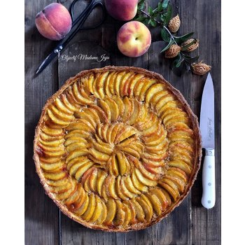 C0002240P68005 couteau cuisine Pom blanc, Crédit photo Objectif Madame Juju Tarte aux pêches 1-1-2019