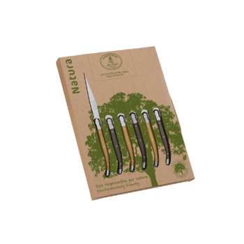 Coffret 6 couteaux de table Laguiole Jean Dubost gamme écoreponsable Natura