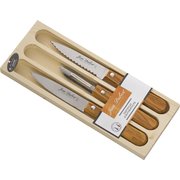 Coffret 3 couteaux de cuisine Jean Dubost Pradel, fabrication française gamme tradition manches en bois d'olivier
