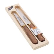 Coffret 2 couteaux de cuisine manche bubinga mitre laiton Jean Dubost fabrication française