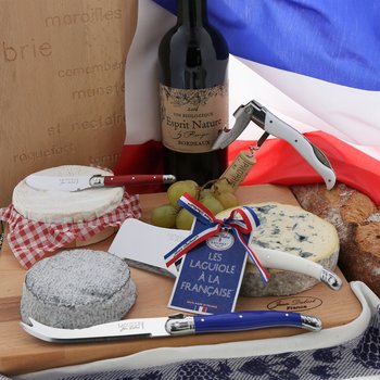 Services à fromage Jean Dubost Les Laguiole à la française® et tire-bouchon sommelier Millésime Laguiole Jean Dubost