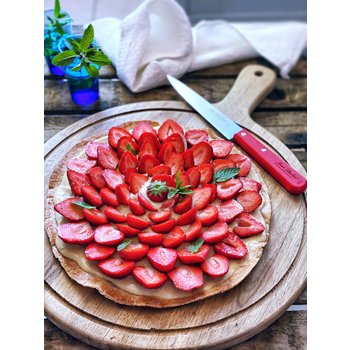 Jean Dubost, Les couteaux à la francaise, tarte aux fraises, credit photo Objectif Madame Juju