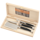 Coffret 3 couteaux fromage Laguiole manche noir