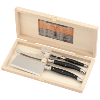 Laguiole coffret 5 couteaux de cuisine acier noir