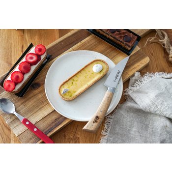 Couteau Jean Dubost bistronomie et couvert bistrot à la francaise rouge, made in France, degustation gourmande