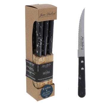 Jean Dubost bloc 6 couteaux steak Sense black edition