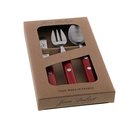 Coffret couverts enfant Jean Dubost bistrot à la française manche rouge made in France