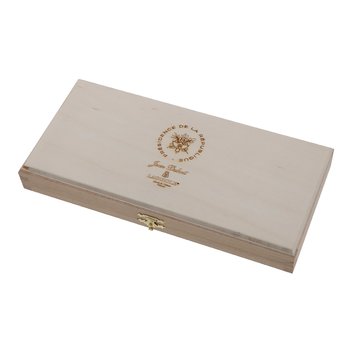 Coffret 3 pièces fromage tout inox, Jean Dubost Laguiole collection Elysée, bois sérigraphié