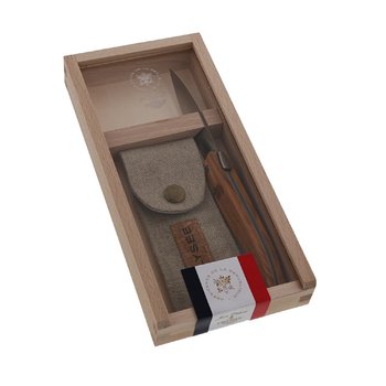 Couteau de poche Elysée X Jean Dubost manche en bois d'olivier made in France