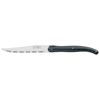 Coffret 6 couteaux steak Laguiole décor damier noir-blanc
