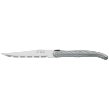 Coffret 6 couteaux steak Laguiole décor damier noir-blanc