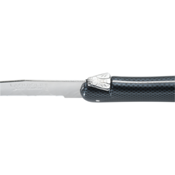 Coffret 6 couteaux steak Laguiole décor damier noir-blanc