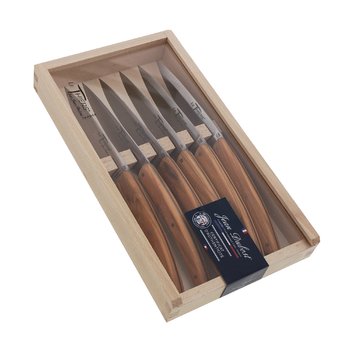 Coffret 6 couteaux Jean Dubost Le Thiers 2.0 manche en bois d'olivier