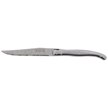 Couteau Jean Dubost Laguiole tout inox décor Damas Origine France Garantie