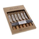 Coffret 6 couteaux grill Jean Dubost lame décor Damas, made in France