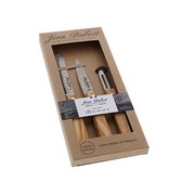 Coffret 3 couteaux de cuisine Jean Dubost tradition décor Damas fabrication francaise