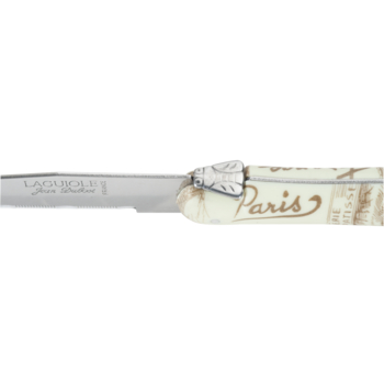 Coffret 6 couteaux steak Laguiole manche décor « guinguette »