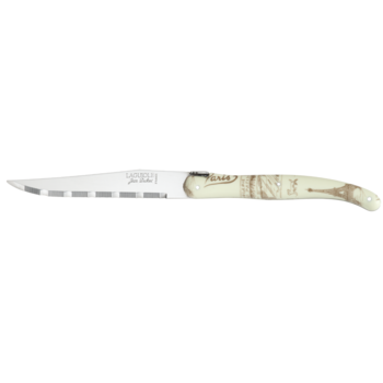 Coffret 6 couteaux steak Laguiole manche décor « guinguette »