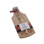 Jean Dubost Laguiole couteau et planche apéritive décor Noël renne, made in France