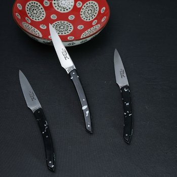 Couteaux Le Thiers 2.0 par Jean Dubost manche Sense black edition, made in France
