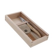 Le Poche Jean Dubost Laguiole manche bouleau de Norvege, etui en lin francais upcycle