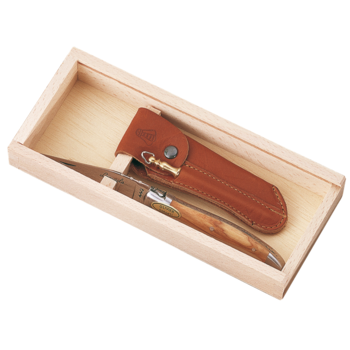 Coffret couteau de poche Laguiole manche bois d'olivier