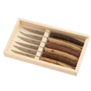 Coffret 6 couteaux Le Thiers manches bois mixés